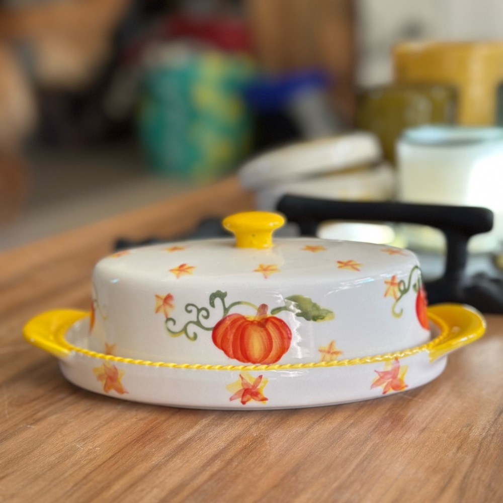 Temptations Pumpkin Butter Dish with Lid